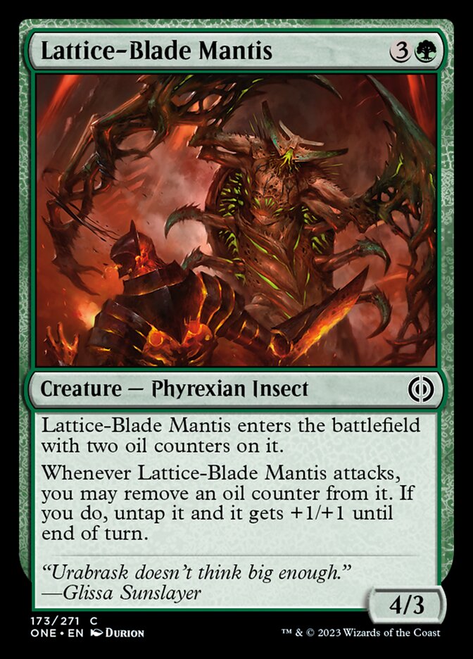 Lattice-Blade Mantis [Phyrexia: All Will Be One] | Gate City Games LLC