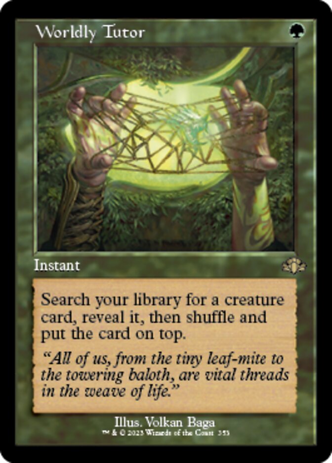 Worldly Tutor (Retro) [Dominaria Remastered] | Gate City Games LLC