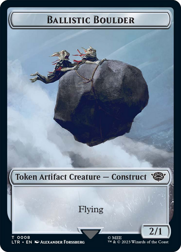 Ballistic Boulder // Food Token (09) Double-Sided Token [The Lord of the Rings: Tales of Middle-Earth Tokens] | Gate City Games LLC