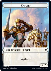 Knight // Food (17) Double-sided Token [Throne of Eldraine Tokens] | Gate City Games LLC