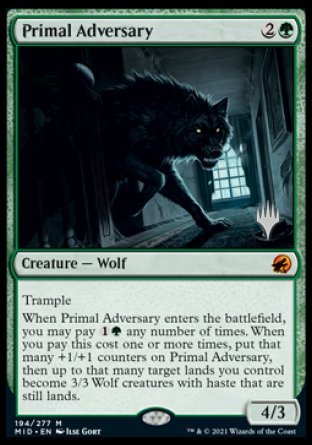 Primal Adversary (Promo Pack) [Innistrad: Midnight Hunt Promos] | Gate City Games LLC