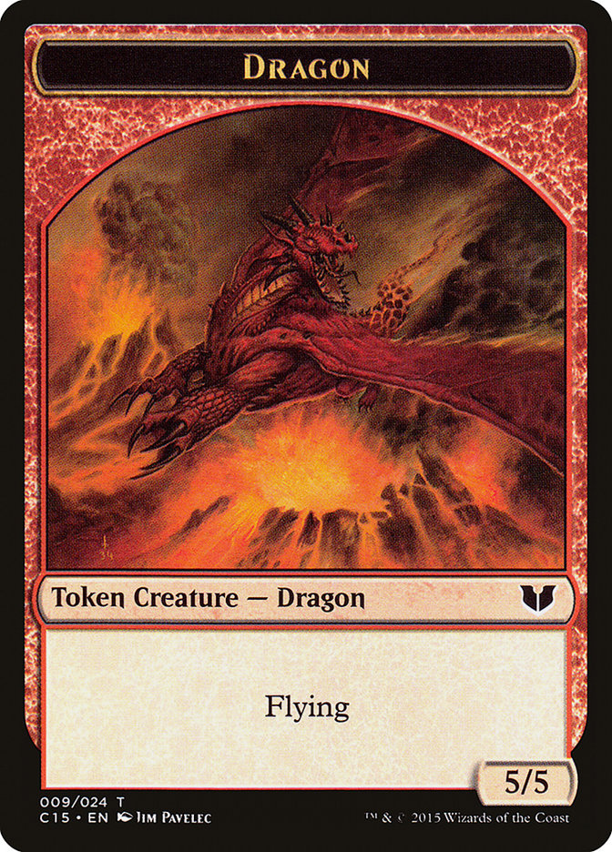 Dragon // Dragon Double-Sided Token [Commander 2015 Tokens] | Gate City Games LLC