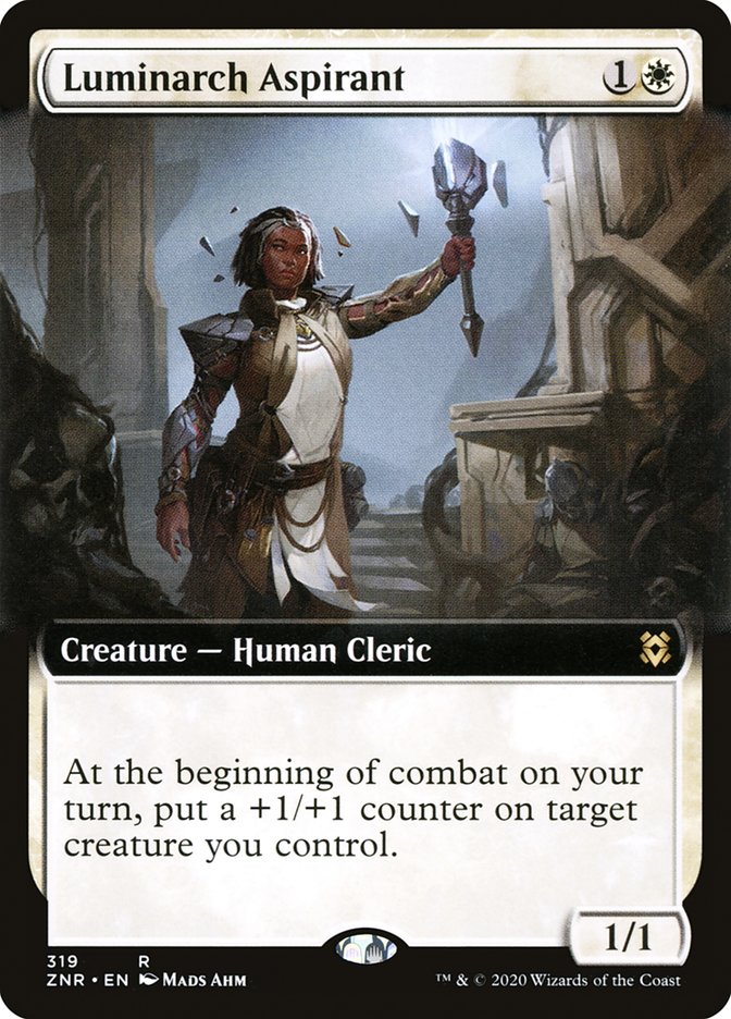 Luminarch Aspirant (Extended Art) [Zendikar Rising] | Gate City Games LLC