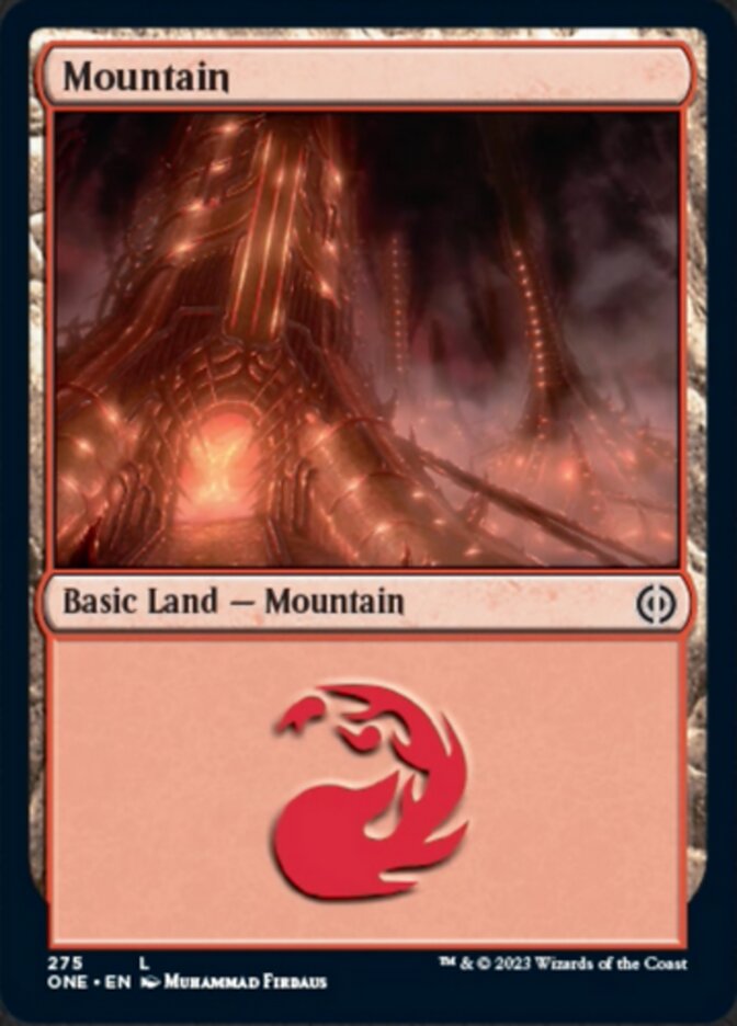 Mountain (275) [Phyrexia: All Will Be One] | Gate City Games LLC