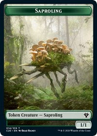 Saproling // Treasure Double-sided Token [Commander 2020 Tokens] | Gate City Games LLC