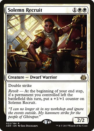 Solemn Recruit [Aether Revolt] | Gate City Games LLC