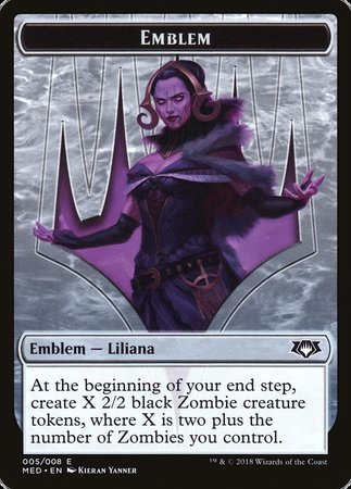 Emblem - Liliana, the Last Hope [Mythic Edition Tokens] | Gate City Games LLC