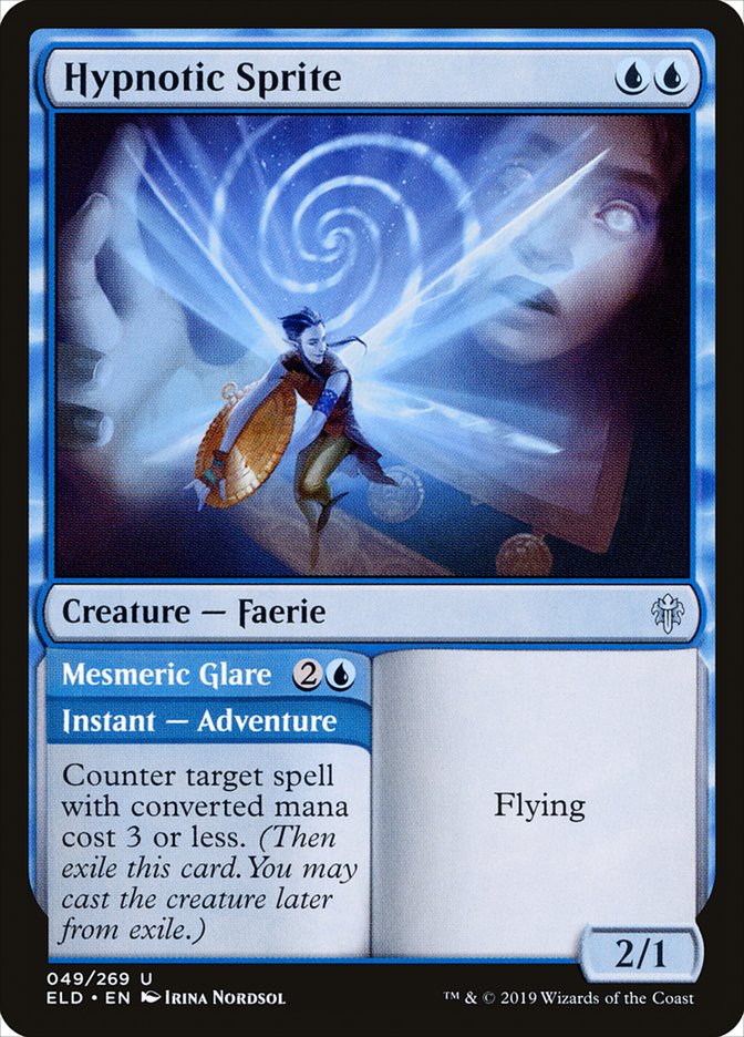 Hypnotic Sprite // Mesmeric Glare [Throne of Eldraine] | Gate City Games LLC