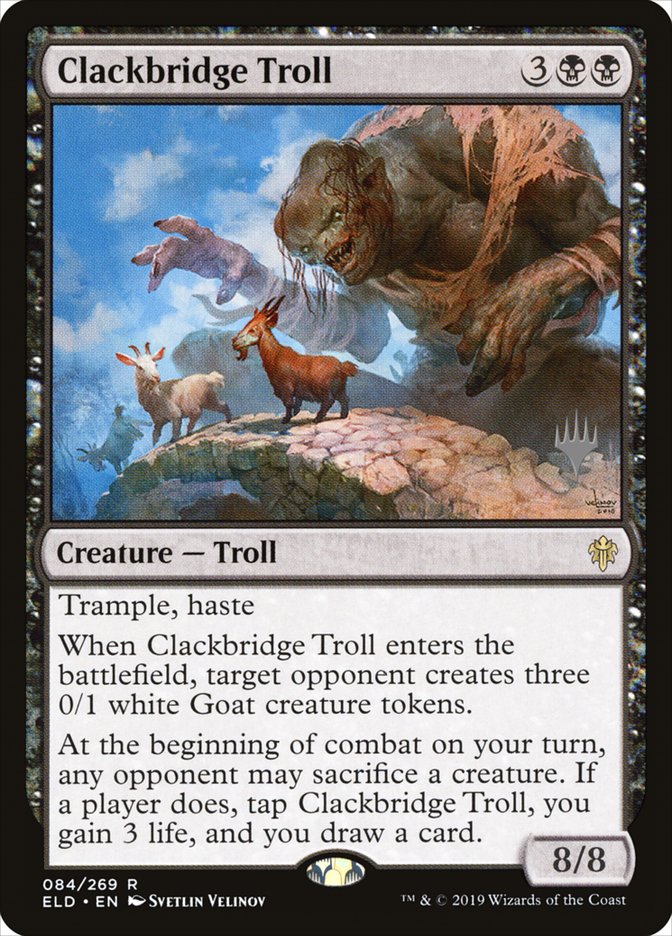 Clackbridge Troll (Promo Pack) [Throne of Eldraine Promos] | Gate City Games LLC