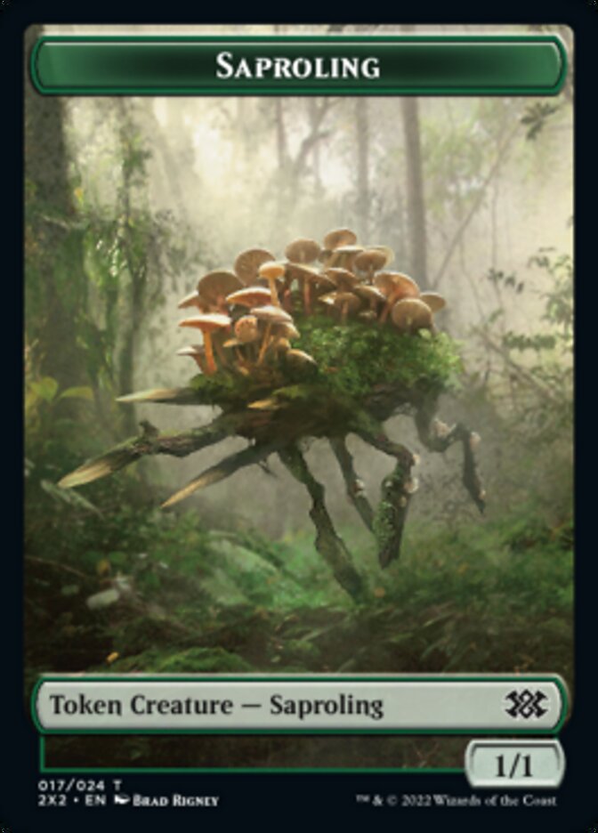 Saproling // Spirit Double-sided Token [Double Masters 2022 Tokens] | Gate City Games LLC