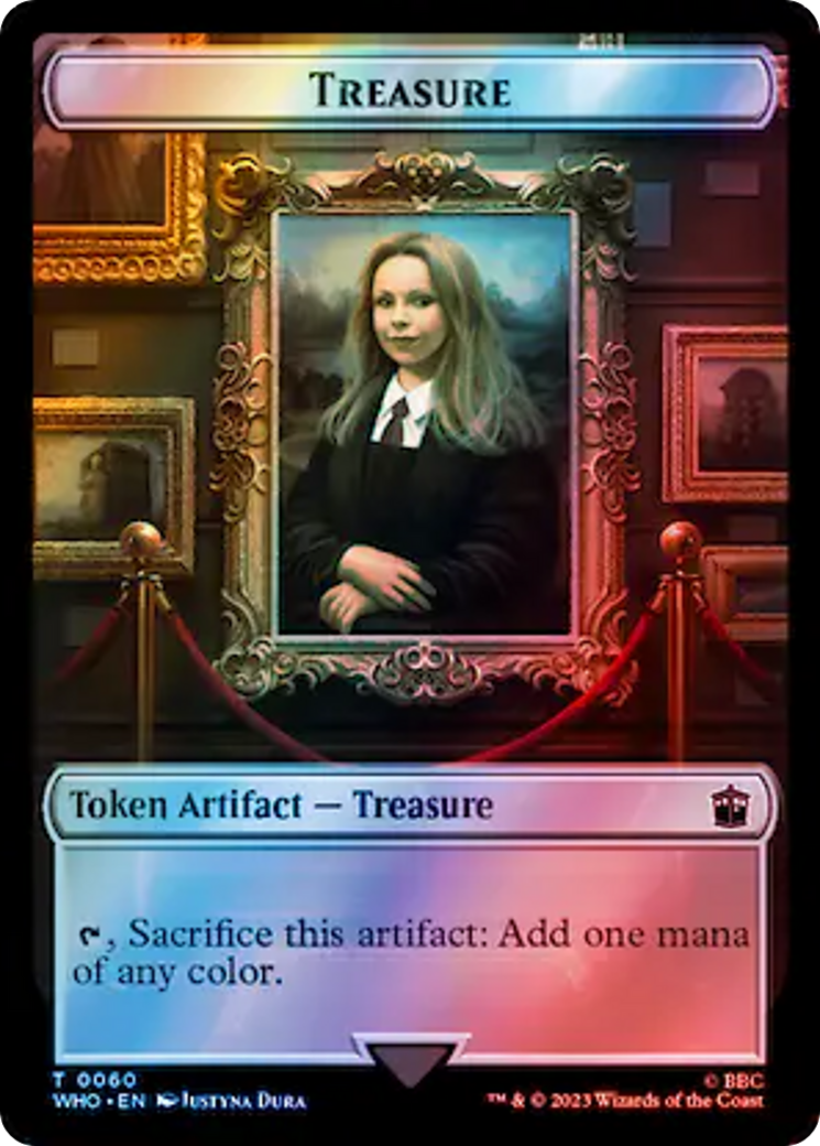 Soldier // Treasure (0060) Double-Sided Token (Surge Foil) [Doctor Who Tokens] | Gate City Games LLC