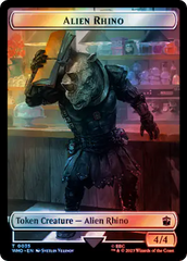 Alien Rhino // Treasure (0060) Double-Sided Token (Surge Foil) [Doctor Who Tokens] | Gate City Games LLC