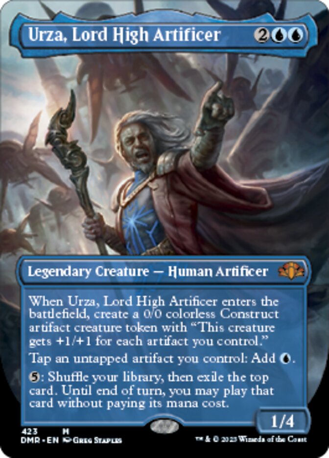 Urza, Lord High Artificer (Borderless Alternate Art) [Dominaria Remastered] | Gate City Games LLC