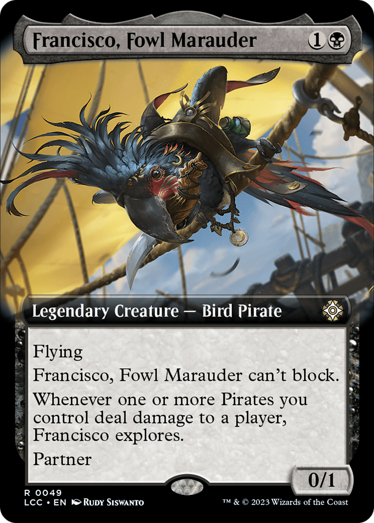 Francisco, Fowl Marauder (Extended Art) [The Lost Caverns of Ixalan Commander] | Gate City Games LLC