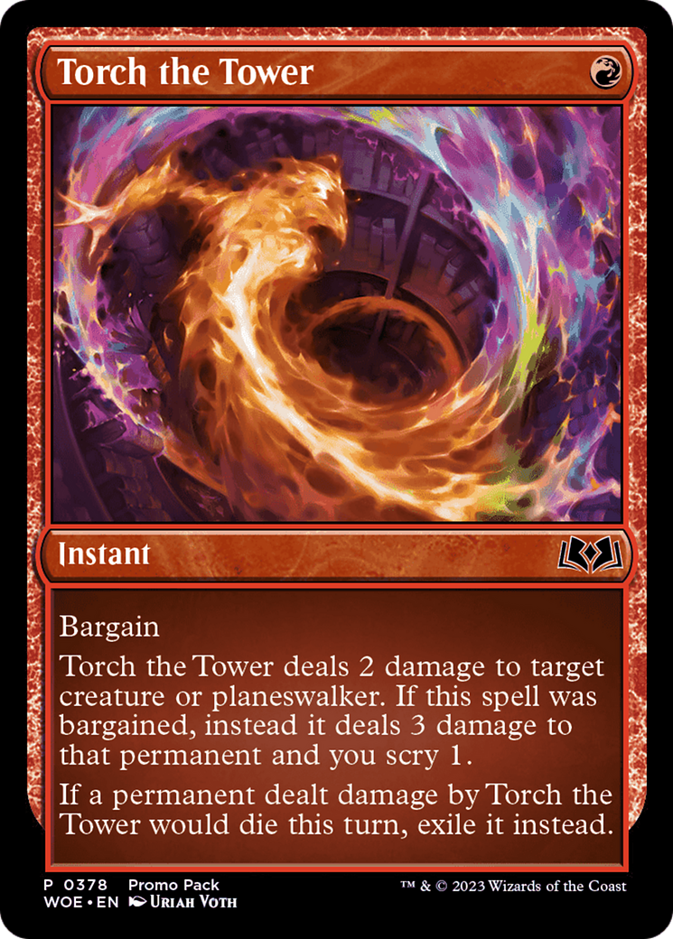 Torch the Tower (Promo Pack) [Wilds of Eldraine Promos] | Gate City Games LLC