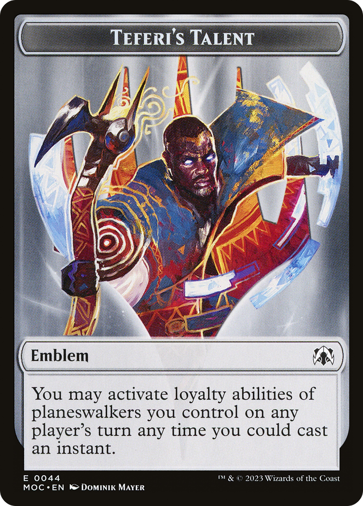 Elemental (02) // Teferi's Talent Emblem Double-Sided Token [March of the Machine Commander Tokens] | Gate City Games LLC