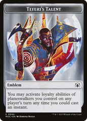 First Mate Ragavan // Teferi's Talent Emblem Double-Sided Token [March of the Machine Commander Tokens] | Gate City Games LLC