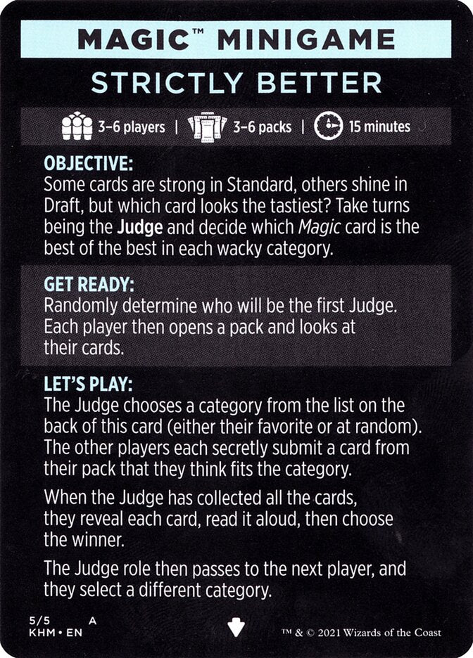 Strictly Better (Magic Minigame) [Kaldheim Minigame] | Gate City Games LLC