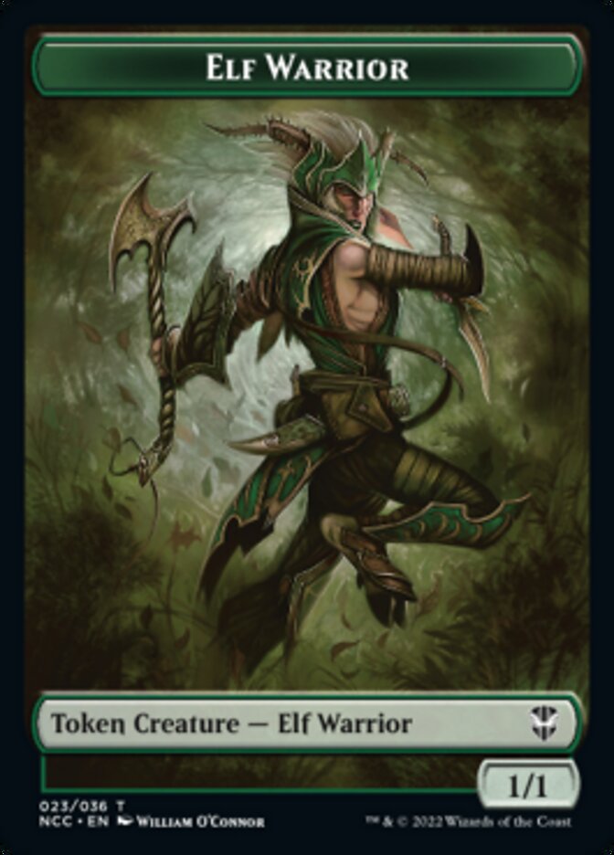 Elf Warrior // Wurm Double-sided Token [Streets of New Capenna Commander Tokens] | Gate City Games LLC