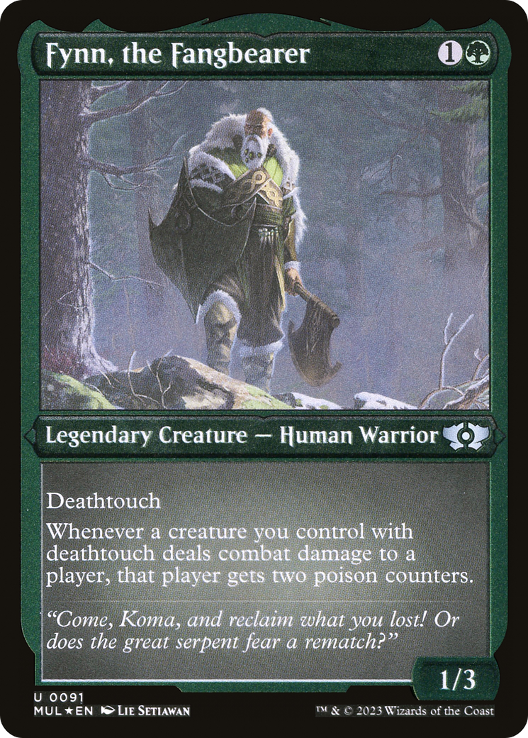 Fynn, the Fangbearer (Foil Etched) [Multiverse Legends] | Gate City Games LLC