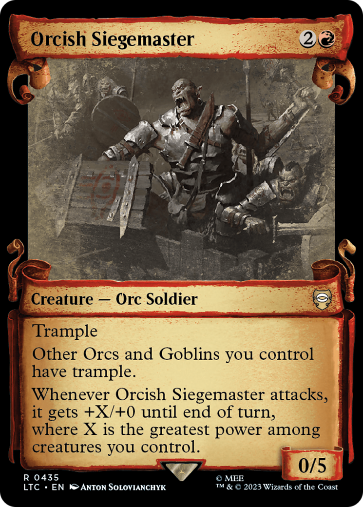 Orcish Siegemaster [The Lord of the Rings: Tales of Middle-Earth Commander Showcase Scrolls] | Gate City Games LLC