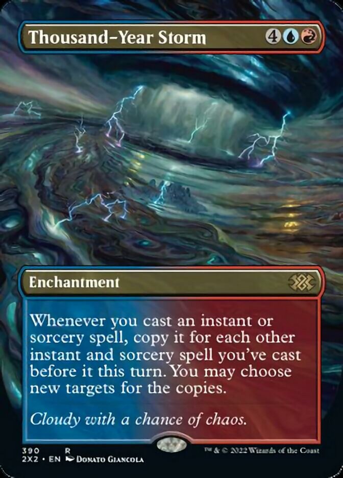 Thousand-Year Storm (Borderless Alternate Art) [Double Masters 2022] | Gate City Games LLC