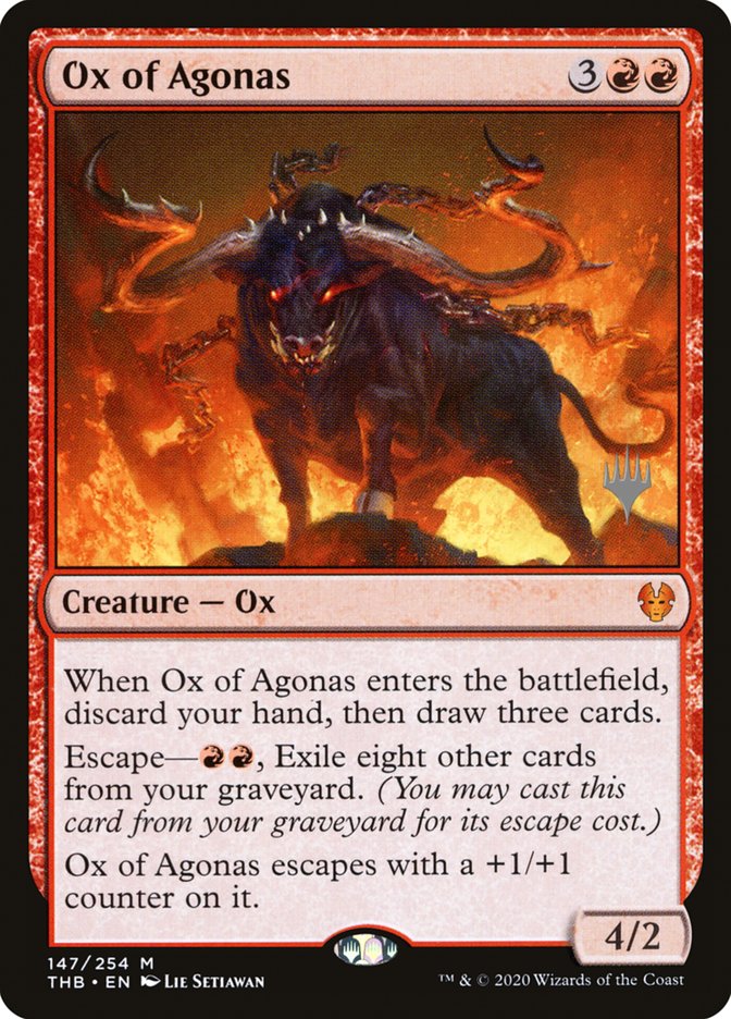 Ox of Agonas (Promo Pack) [Theros Beyond Death Promos] | Gate City Games LLC