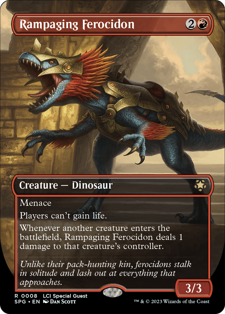 Rampaging Ferocidon (Borderless) [The Lost Caverns of Ixalan Special Guests] | Gate City Games LLC