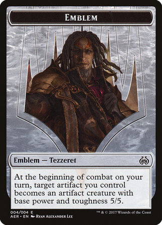 Emblem - Tezzeret the Schemer [Aether Revolt Tokens] | Gate City Games LLC