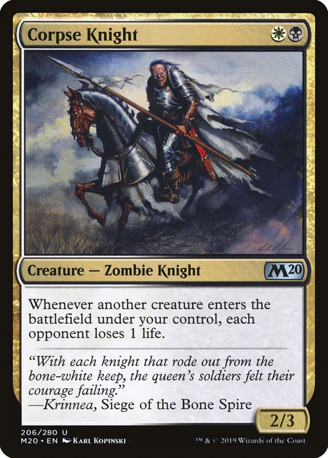 Corpse Knight (2/3 Misprint) [Core Set 2020] | Gate City Games LLC