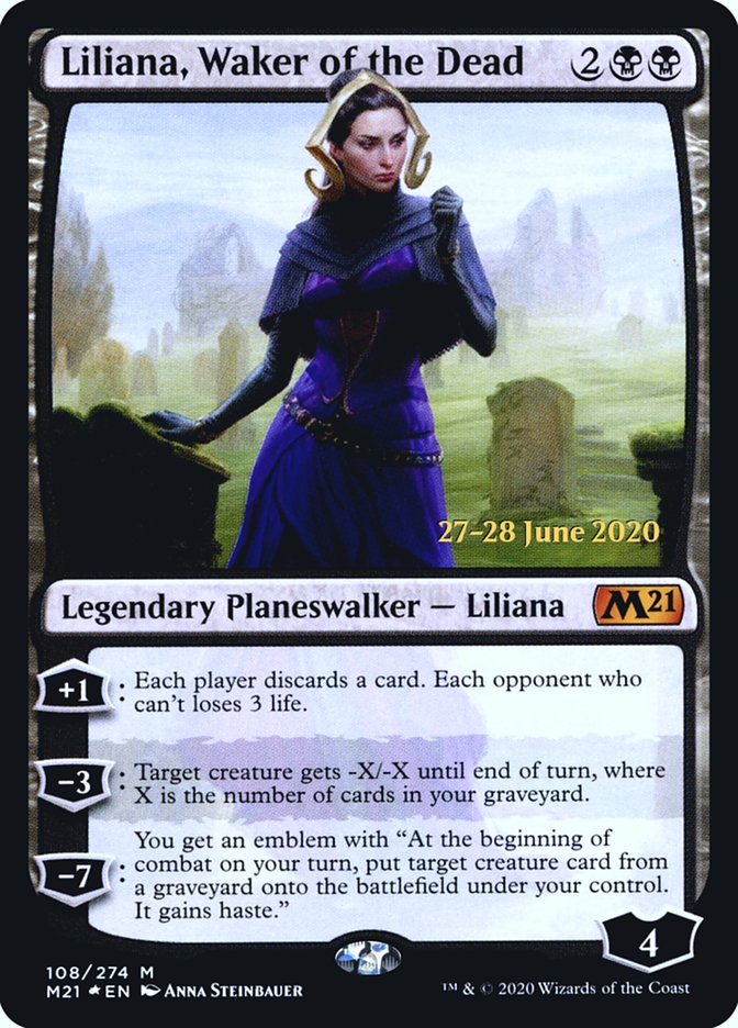 Liliana, Waker of the Dead  [Core Set 2021 Prerelease Promos] | Gate City Games LLC