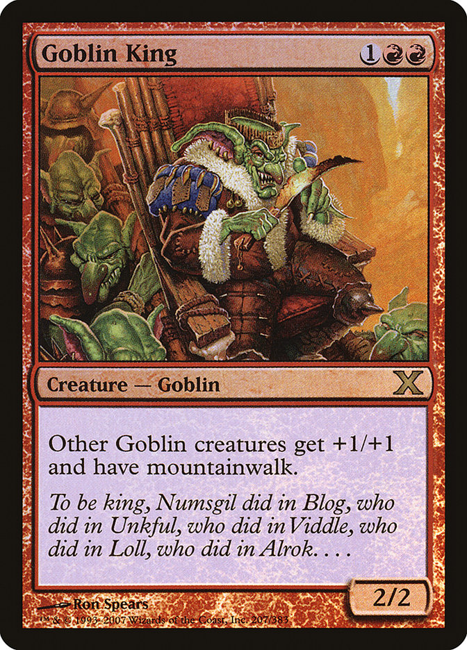 Goblin King (Premium Foil) [Tenth Edition] | Gate City Games LLC