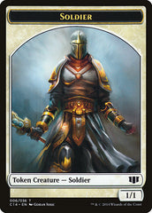 Soldier // Spirit Double-sided Token [Commander 2014 Tokens] | Gate City Games LLC