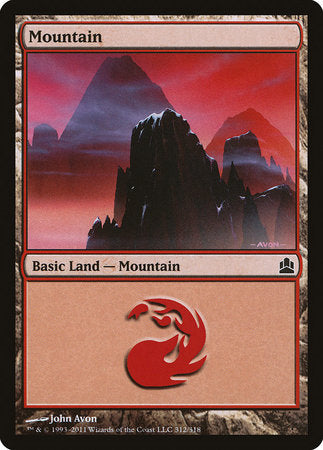 Mountain (312) [Commander 2011] | Gate City Games LLC