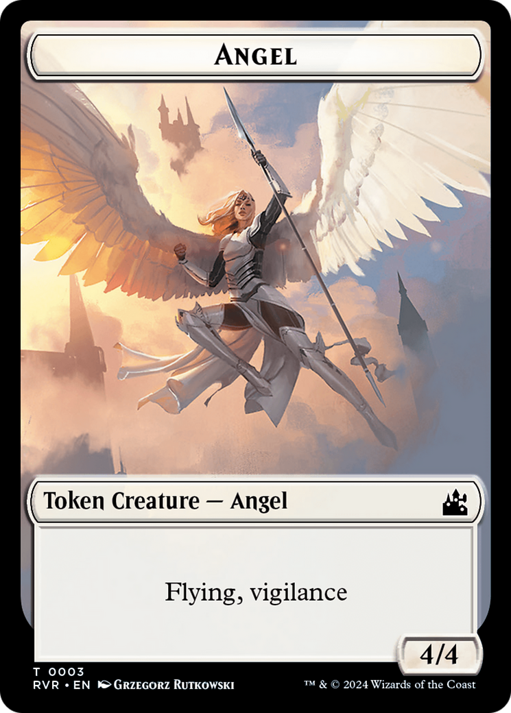 Angel Token (0003) [Ravnica Remastered Tokens] | Gate City Games LLC