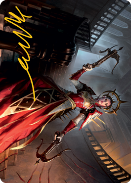 Bloodthirsty Adversary Art Card (Gold-Stamped Signature) [Innistrad: Midnight Hunt Art Series] | Gate City Games LLC