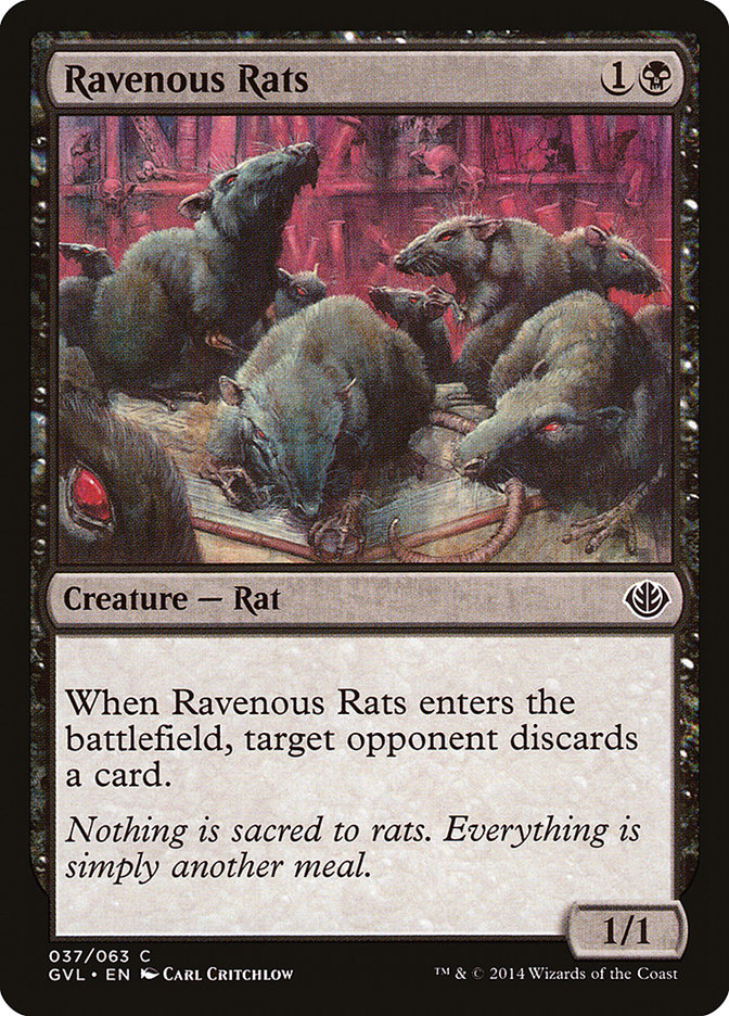 Ravenous Rats (Garruk vs. Liliana) [Duel Decks Anthology] | Gate City Games LLC