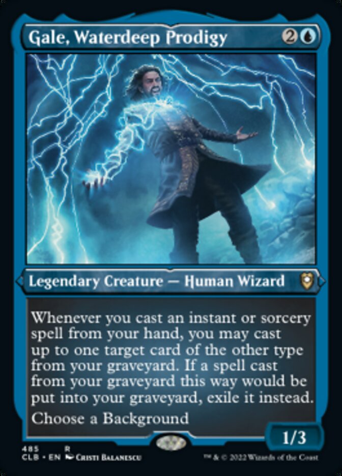 Gale, Waterdeep Prodigy (Foil Etched) [Commander Legends: Battle for Baldur's Gate] | Gate City Games LLC