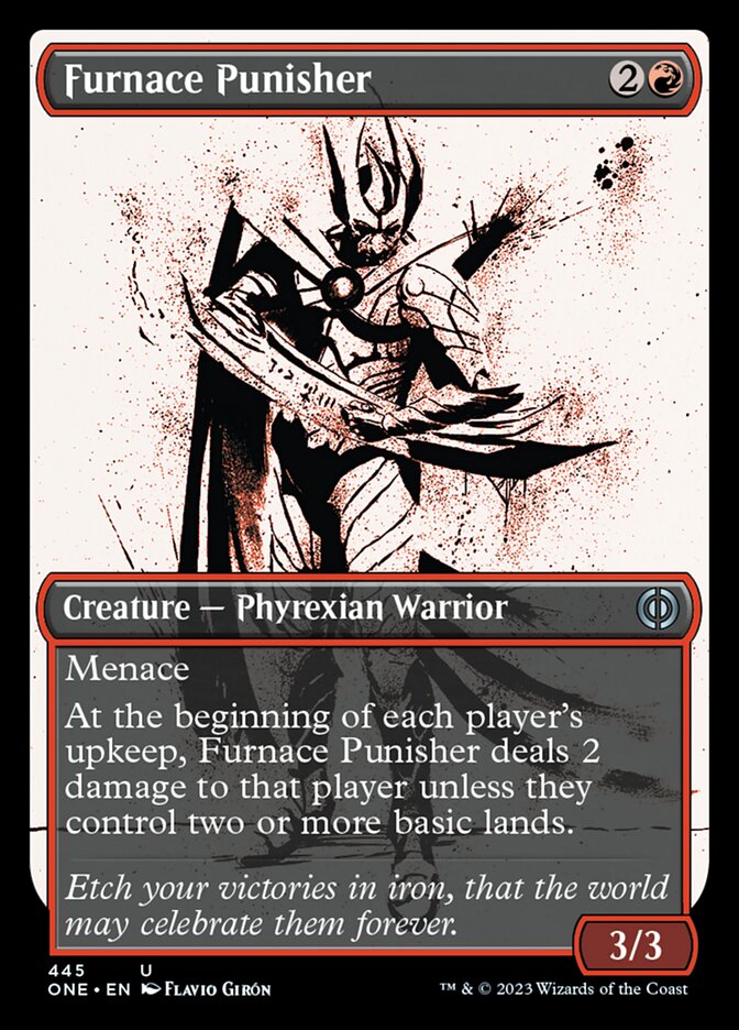 Furnace Punisher (Showcase Ichor Step-and-Compleat Foil) [Phyrexia: All Will Be One] | Gate City Games LLC
