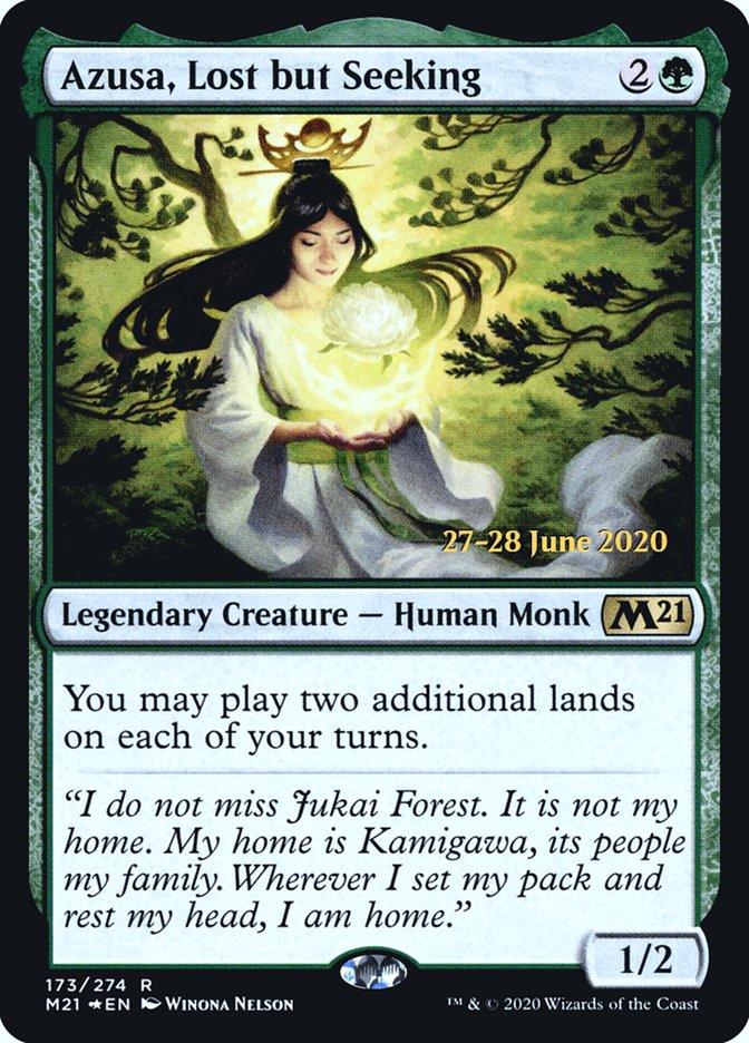 Azusa, Lost but Seeking  [Core Set 2021 Prerelease Promos] | Gate City Games LLC