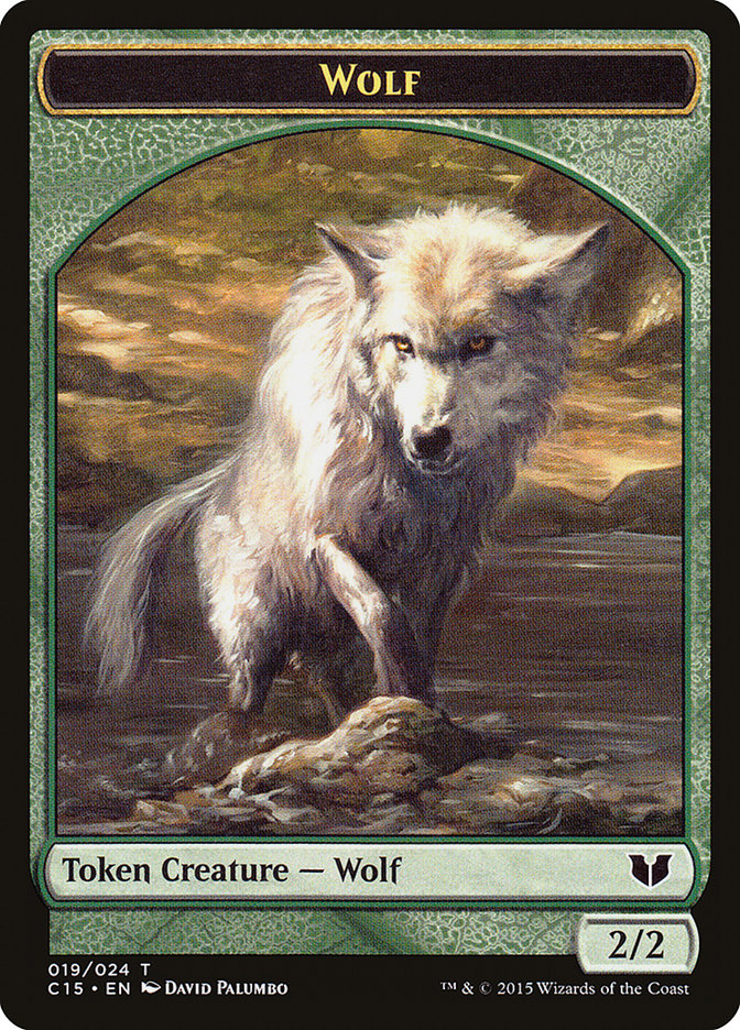 Wolf // Zombie Double-Sided Token [Commander 2015 Tokens] | Gate City Games LLC