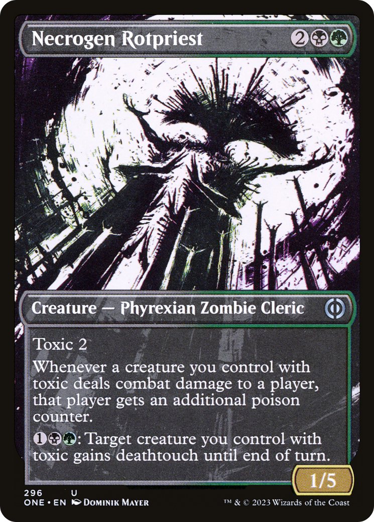 Necrogen Rotpriest (Borderless Ichor) [Phyrexia: All Will Be One] | Gate City Games LLC