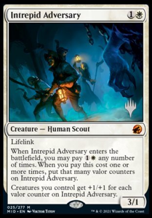 Intrepid Adversary (Promo Pack) [Innistrad: Midnight Hunt Promos] | Gate City Games LLC