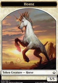 Horse // Warrior Double-sided Token [Hour of Devastation Tokens] | Gate City Games LLC