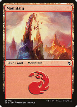 Mountain (267) [Battle for Zendikar] | Gate City Games LLC
