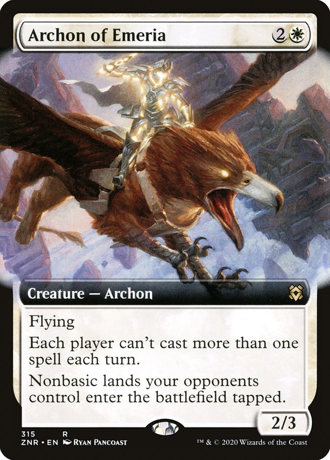 Archon of Emeria (Extended Art) [Zendikar Rising] | Gate City Games LLC