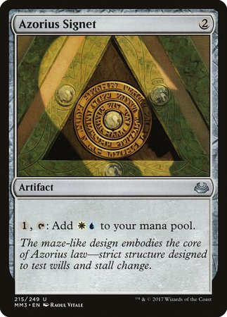 Azorius Signet [Modern Masters 2017] | Gate City Games LLC