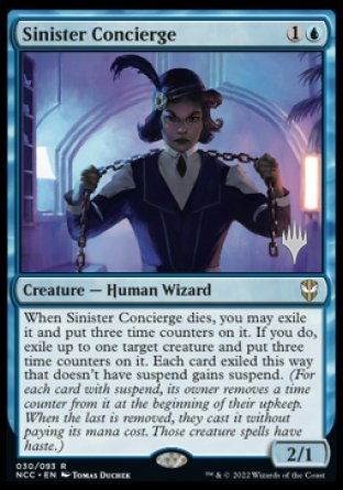 Sinister Concierge (Promo Pack) [Streets of New Capenna Commander Promos] | Gate City Games LLC