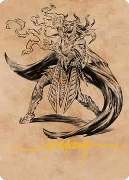Livaan, Cultist of Tiamat Art Card (Gold-Stamped Signature) [Commander Legends: Battle for Baldur's Gate Art Series] | Gate City Games LLC
