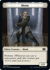 Boar // Monk Double-sided Token [Double Masters 2022 Tokens] | Gate City Games LLC